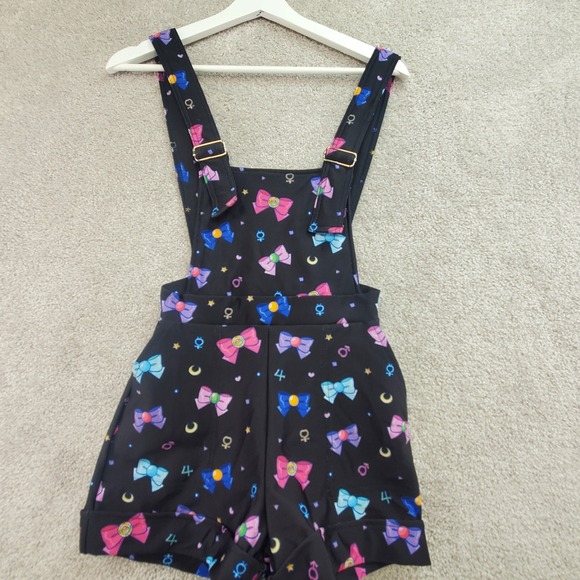 Blackmilk Pants - BlackMilk Pretty Guardian Sailor Moon Short Romper Women XS Black Wimsy Ribbon